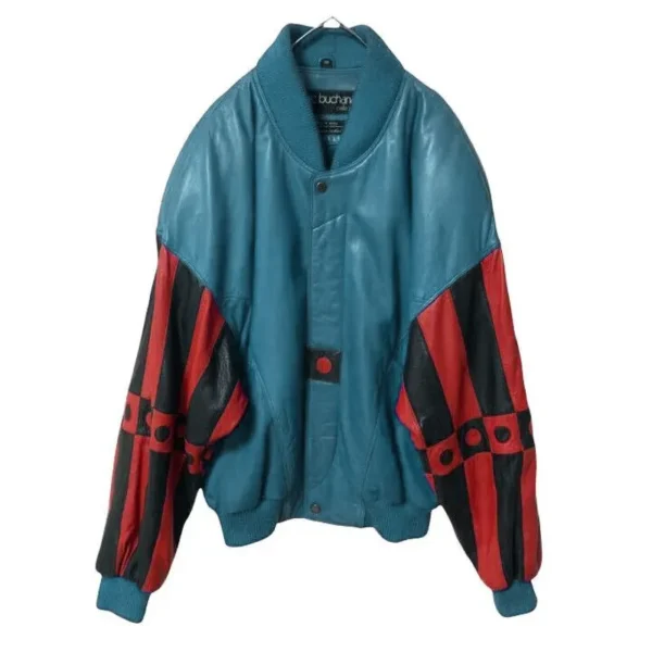 Pelle-Pelle-90s-Marc-Buchanan-Turquoise-Leather-Jacket