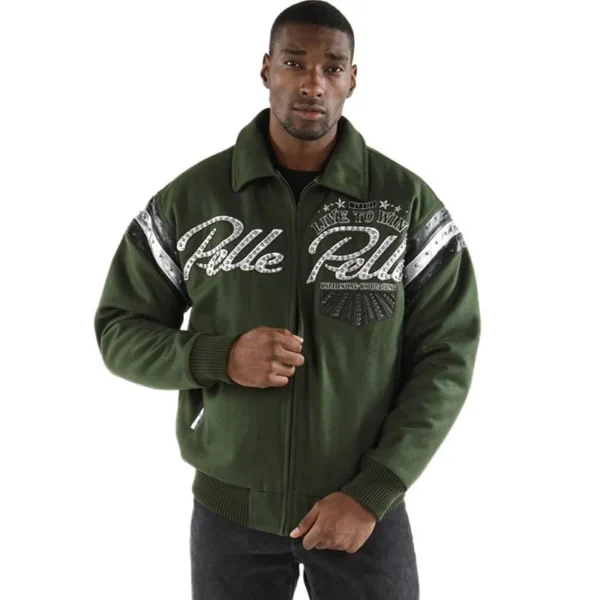 Pelle-Pelle-American-Legend-Green-Varsity-Jacket