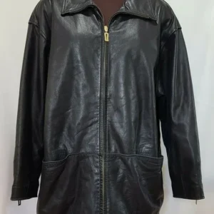 Pelle-Pelle-Black-Leather-Full-Zip-Coat-