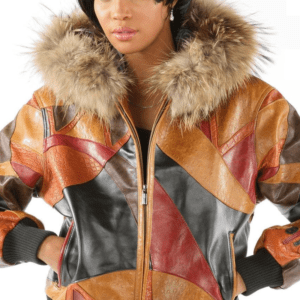 Ladies-Pelle-Pelle-Multicolor-Leather-Jacket