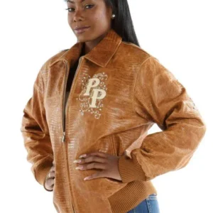 Ladies-Pelle-Pelle-Shoulder-Crest-Brown-Jacket