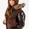 Pelle-Pelle-Brown-Hooded-Fur-Wool-Jacket-