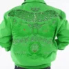 elle-Pelle-Green-All-For-One-Studded-Jacket