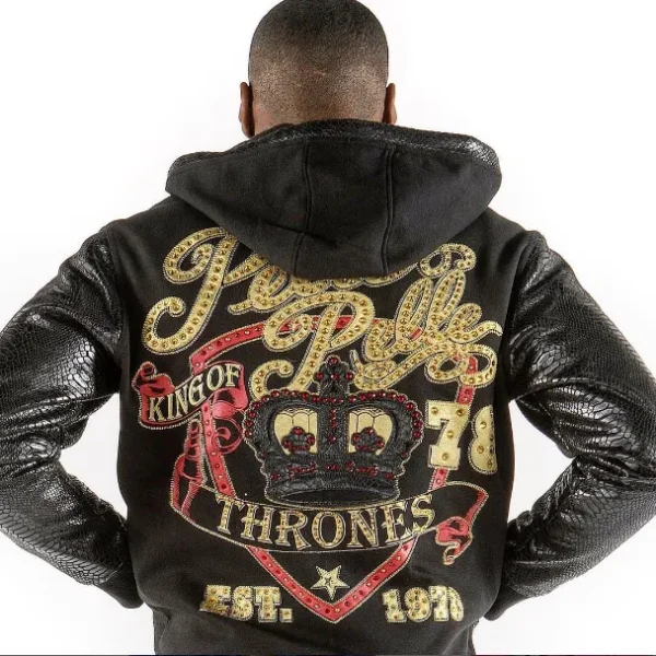 Pelle-Pelle-King-of-Thrones-Black-Hooded-Jacket