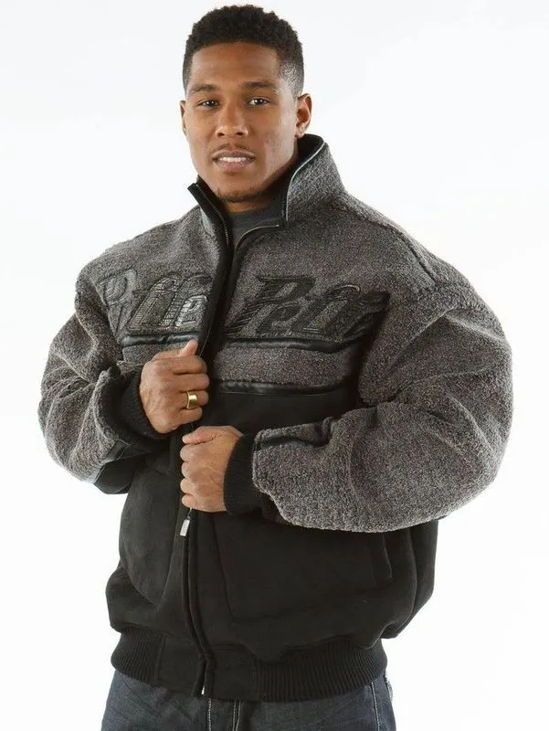 Pelle-Pelle-Mens-Authentic-Gray-Black-Wool-Jacket