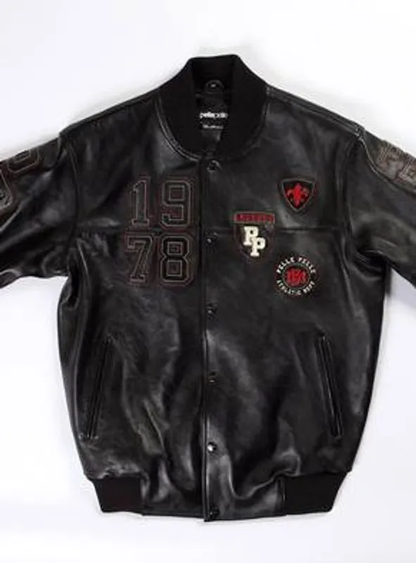 Pelle-Pelle-Mens-Black-Bomber-Varsity-Leather-Jacket-