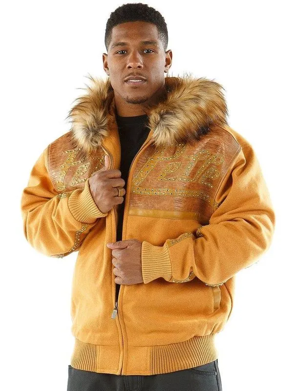 Pelle-Pelle-Mens-Brown-Fur-Hooded-Wool-Jacket (1)