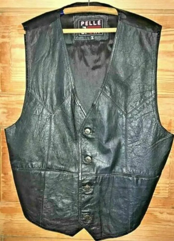 Pelle-Pelle-Mens-Dark-Green-Leather-Vest