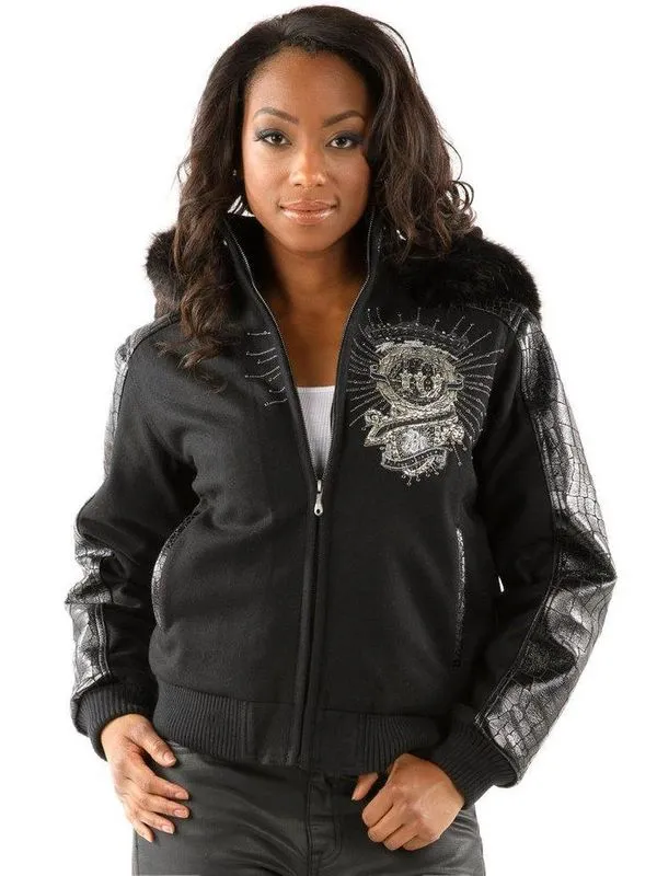 Pelle-Pelle-Womens-Vintage-Varsity-Black-Leather-Jacket