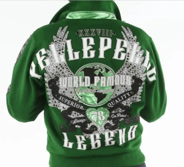Pelle-Pelle-World-Famous-Legend-Green-Varsity-Jacket
