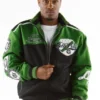 Pelle-Pelle-World-Green-and-Black-Varsity-Jacket