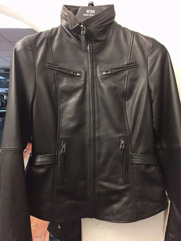 Pelle-Pelle-Ladies-Casual-Fashion-Black-Leather-Jacket