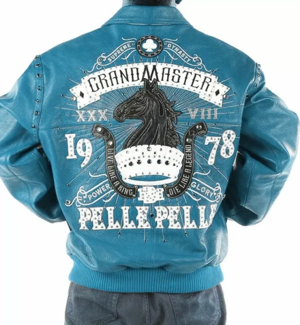Pelle-Pelle-Mens-Grand-Master-Turquoise-Jacket-