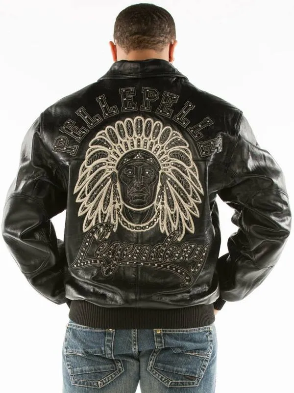 Pelle-Pelle-Mens-Indian-Legendary-Black-Leather-Jacket