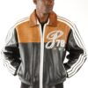 Pelle Pelle Legacy Brown Black Men Jacket | Leather Jacket
