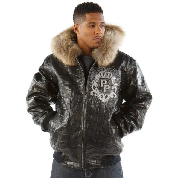 Pelle Pelle Men Crest Fur Hood MB Jacket | Leather Jacket