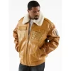 Pelle Pelle Brown Fur Collar Leather Jacket | Men Jacket