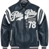 Pelle Pelle Encrusted Varsity Plush Navy