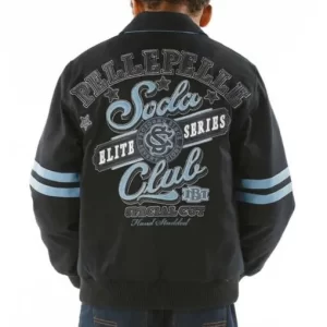 Pelle Pelle Soda Club Black Blue Kids Wool Jacket