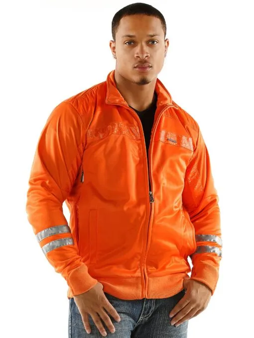 Pelle Pelle Orange Polyester Men Jacket