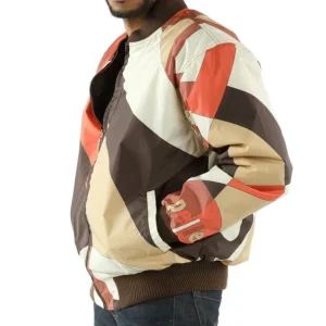 Pelle Pelle Brown Bomber Polyester Men Jacket