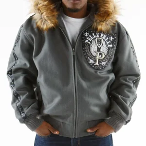 Pelle Pelle Gray Hooded Jacket