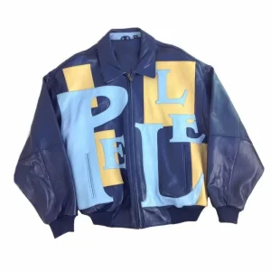 Bold Pelle Pelle Blue Bomber Leather Jacket