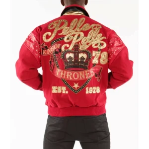 Pelle Pelle Men Red Thrones Wool Jacket