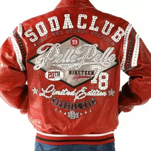 Pelle Pelle Red Soda Club Studded Leather Jacket