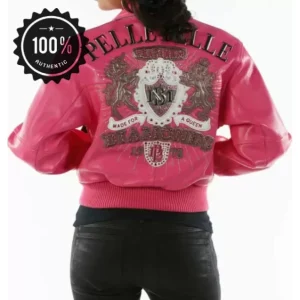 Pelle Pelle Pink Diamonds Queen Leather Jacket