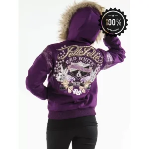 Pelle Pelle Purple MB Fur Hood Jacket