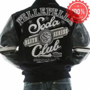 Soda Club Pelle Pelle Black Wool Jacket