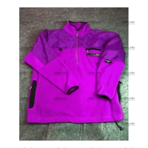 Purple Pelle Pelle Men & Women Half Zip Fleece Jacket