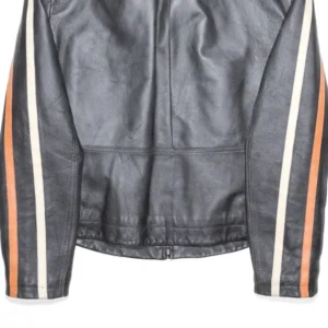 Pelle Pelle Grey Biker Zipper Genuine Leather Jacket