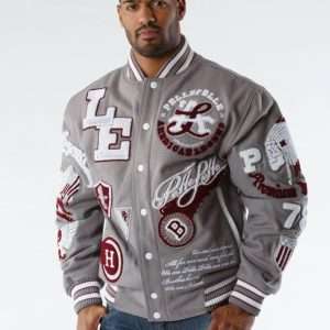 Pelle Pelle Bold Gray Varsity Jacket