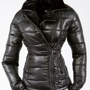 Pelle Pelle Black Womens Quilted Puffer Coat