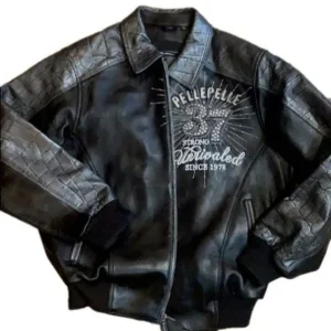 Pelle Pelle Avant Garde Black Genuine Leather Jacket