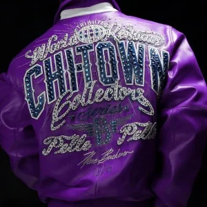 Pelle Pelle Chi-Town Purple Genuine Leather Jacket