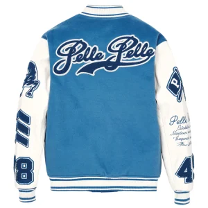 Pelle Pelle Blue And White Varsity Wool Jacket