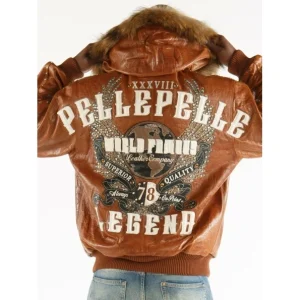 Pelle Pelle Mens World Famous Brown Genuine Leather Jacket