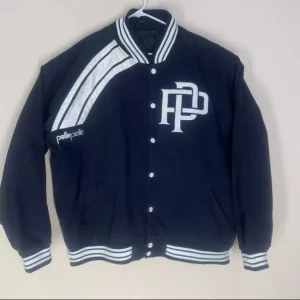 Pelle Pelle Varsity Wool Navy Blue Genuine Wool Jacket