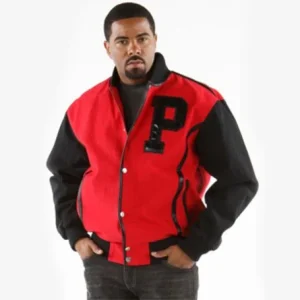 Pelle Pelle Red And Black Genuine Wool Jacket