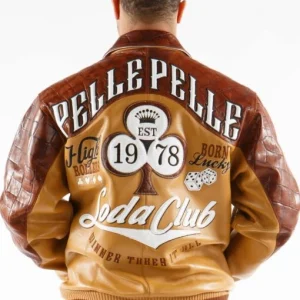 Pelle Pelle New Soda Club Tim Tan Leather Jacket