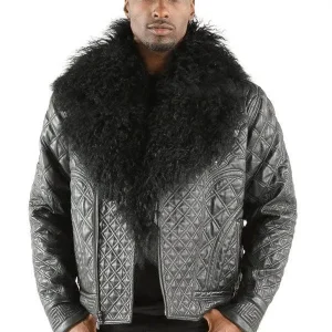 Pelle Pelle Quilted Black Biker Leather Jacket