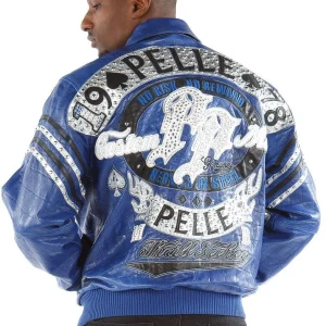 Pelle Pelle Blue Nerves Of Steel Leather Jacket