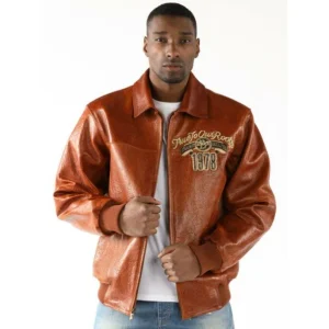 Pelle Pelle Brown Marc Buchanan Men Genuine Leather Jacket