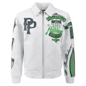 Pelle Pelle American Bruiser White Green Jacket