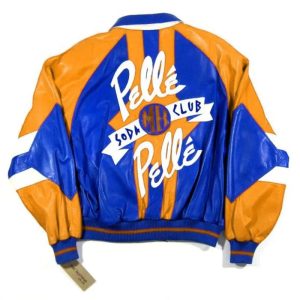 Early 90S Vintage Pelle Pelle Mustard Soda Club Jacket