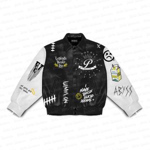 Juice WRLD Legends Never Die Black & White Varsity Jacket