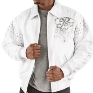 For those who value fine craftsmanship, the Pelle Pelle KOT Men's White Wool Jacket is the ideal combination of traditional elegance and modern design. This jacket is a great option for chilly weather because it is made of high-quality wool and provides outstanding warmth and comfort. Its eye-catching white hue offers a crisp, modern appearance that subtly improves any ensemble. The jacket's precise shape makes it easy to move while emphasizing the silhouette. The elegant design features a button-front clasp, a notched lapel, and delicate details that add to its sophisticated appearance. This jacket's adaptable design allows it to be dressed up for formal events or down for a stylish daily appearance. Additionally, the Pelle Pelle KOT Men's White Wool Jacket has useful features like